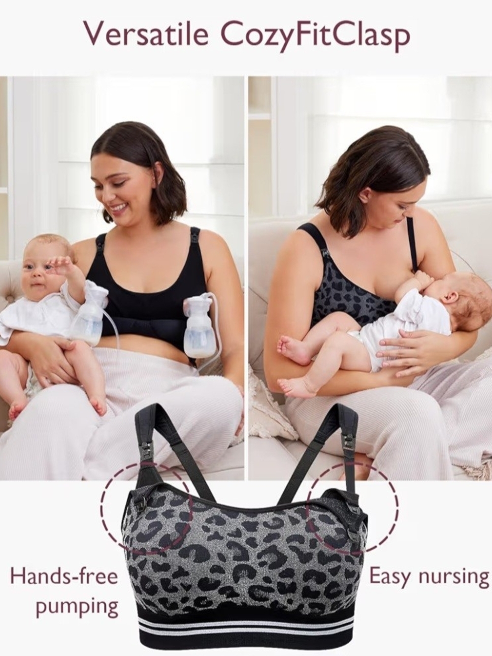 Momcozy Hands Free Pumping And Nursing Bra
